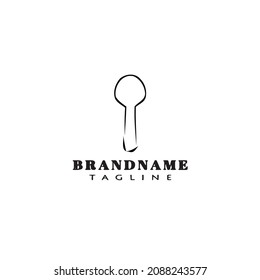 spoon logo cartoon icon design template black modern isolated vector illustration