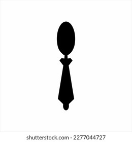 Diseño del logo de Spoon con corbata. Diseño de logotipo único.