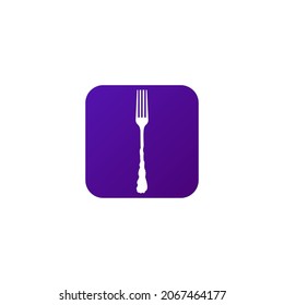 spoon logo with gradient, simple tablespoon logo