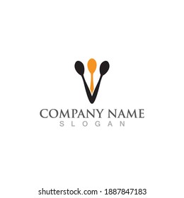  spoon logo and symbol vector
