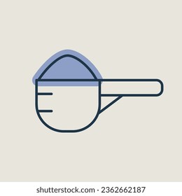 Spoon milk powder vector icon. Dairy product sign. Graph symbol for cooking web site and apps design, logo, app, UI