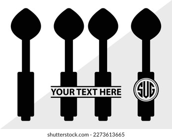 Spoon Monogram Vector Illustration Silhouette