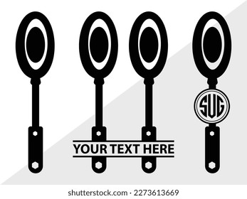 Spoon Monogram Vector Illustration Silhouette