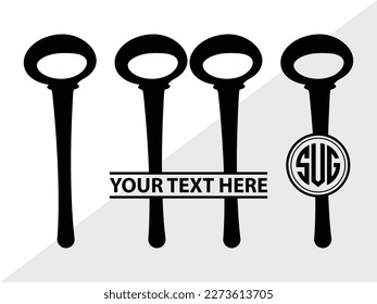 Spoon Monogram Vector Illustration Silhouette