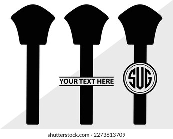 Spoon Monogram Vector Illustration Silhouette