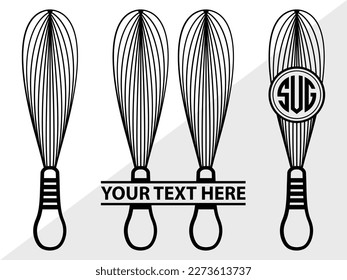 Spoon Monogram Vector Illustration Silhouette