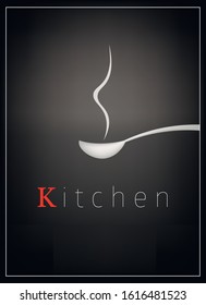 Spoon on a dark background