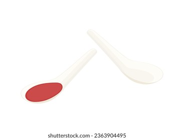 Spoon on a white background.