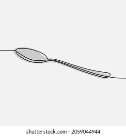 Spoon oneline continuous line art