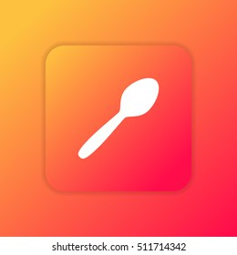 Spoon orange bright app ui/ux Icon / Logo design
