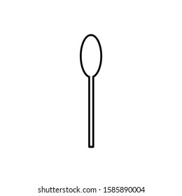 Spoon outline icon isolated. Symbol, logo illustration for mobile concept and web design.
