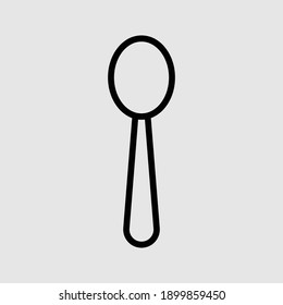 spoon outline icon isolated vector illustration