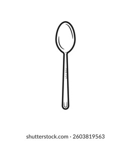 Spoon outline icon vector illustration template