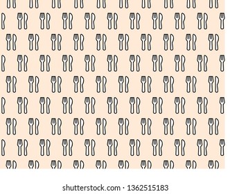 Spoon pattern on a color background vector