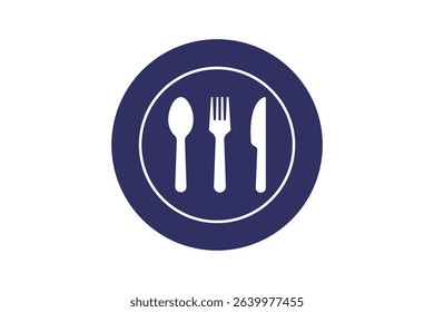  Spoon, Plate and knife with a fork icon, dinner, meal, eat cutlery, outline style Restaurant dish dining table set.