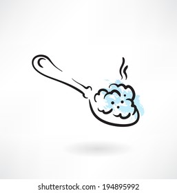 spoon with porridge icon