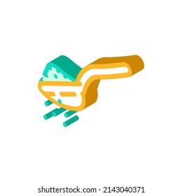 Löffel mit pulverisiertem Icon Vektorgrafik. Löffel mit Pulverlor. einzelne Symbolillustration