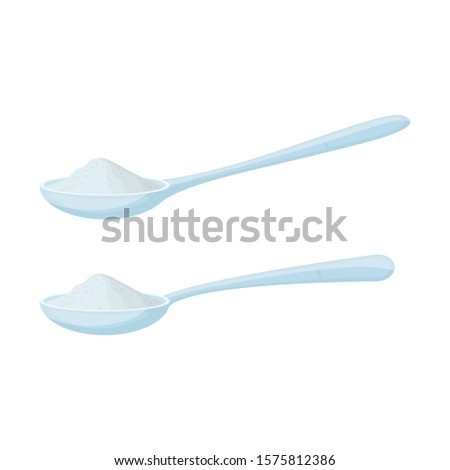 Spoon with powders vector design illustration isolated on white background