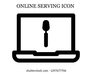 Spoon search icon. Editable Spoon search icon for web or mobile.