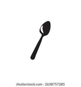 spoon silhouette illustration of a tool used to take food