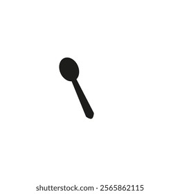 Spoon silhouette isolated on white background. Spoon icon vector illustration design.