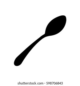 Spoon Silhouette On White Background Stock Vector (Royalty Free) 598706843