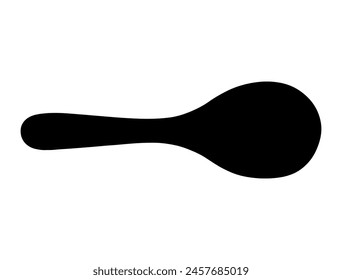 Spoon silhouette vector art white background