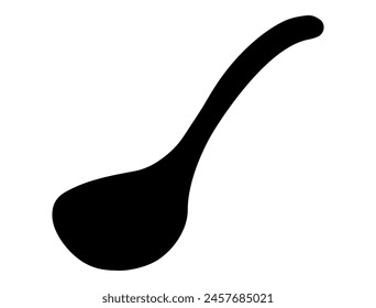Löffel Silhouette Vektorgrafik weiß Hintergrund