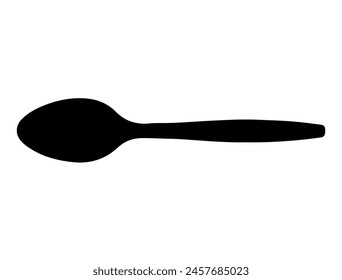 Spoon silhouette vector art white background