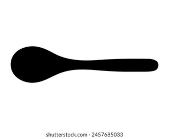 Spoon silhouette vector art white background