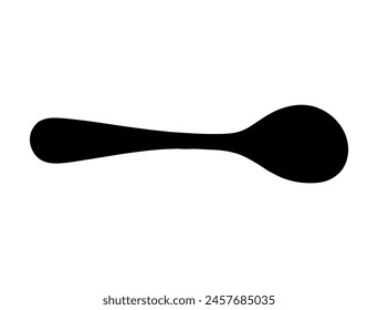 Spoon silhouette vector art white background