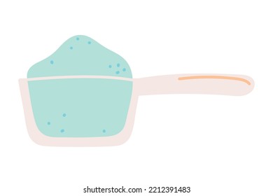 spoon with soap laundry icon isolated