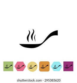 Spoon with soup icon