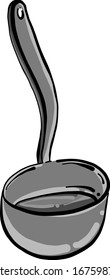 Spoon for soup, illustration, vector on white background.