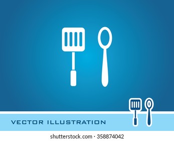 Spoon & Spatula Icon. Eps-10.