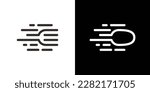 spoon and speed logo design icon vector illustration