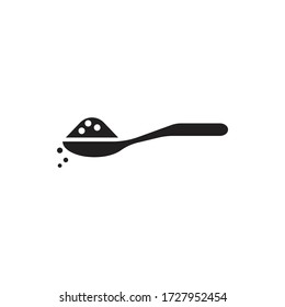 Spoon with sugar icon design isolated on white background