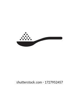 Spoon with sugar icon design isolated on white background