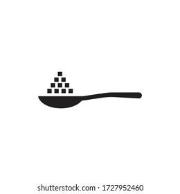 Spoon with sugar icon design isolated on white background