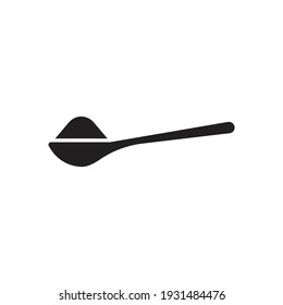 Spoon with sugar icon design isolated on white background