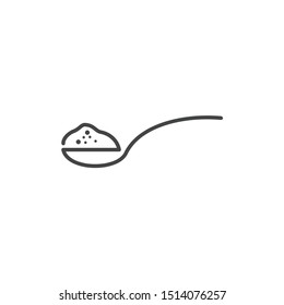 spoon with sugar icon template color editable. spoon with sugar symbol vector sign isolated on white background..
