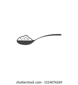 spoon with sugar icon template color editable. spoon with sugar symbol vector sign isolated on white background..