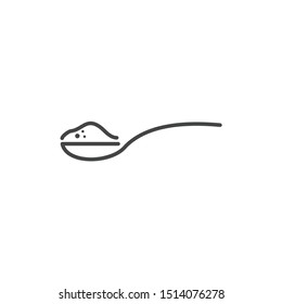 spoon with sugar icon template color editable. spoon with sugar symbol vector sign isolated on white background..