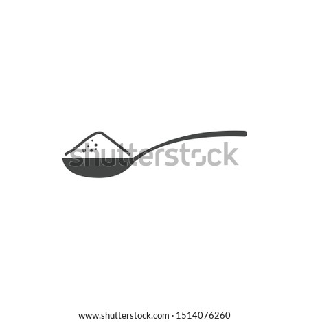 spoon with sugar icon template color editable. spoon with sugar symbol vector sign isolated on white background..