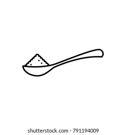 Spoon Sugar Icon, Vector Illustration