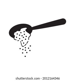 Spoon con iconos de azúcar símbolos vectores para web infográfica