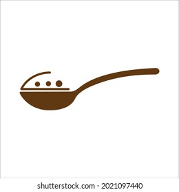 Löffel mit Zuckersymbolen für Vektorelemente für Infografiken
