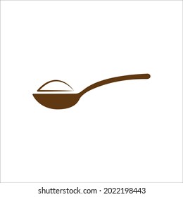 Löffel mit Zuckersymbolen für Vektorelemente für Infografiken

