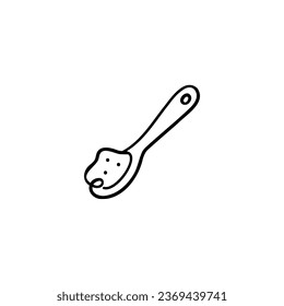 Spoon of Sugar Line Style Icon Design
