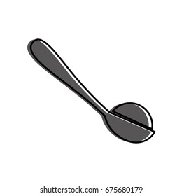 spoon with sugar powder
